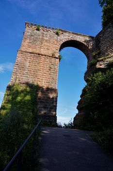 A red sandstone arch spotted in Rhineland-Palatinate, Germany