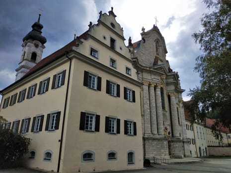 Beautiful urban scene in the city of Zwiefalten, Germany