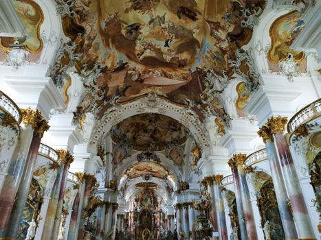 The overwhelming interior of the beautiful Zwiefalten Muenster