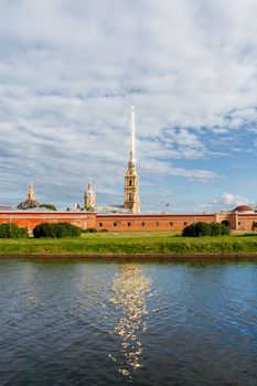 The Peter and Paul Cathedral in Saint-Petersburg, Russia. The Peter and Paul fortress.