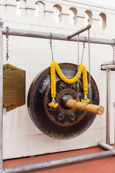 Sacral bell in Wat Saket Ratcha Wora Maha Wihan (the Golden Mount). Bangkok, Thailand.