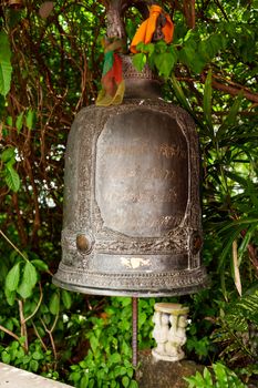 Sacral bells in Wat Saket Ratcha Wora Maha Wihan (the Golden Mount). Bangkok, Thailand.