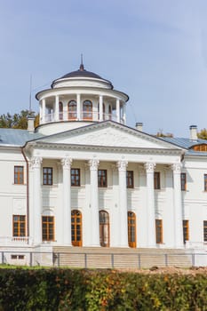 Ostafyevo Manor. Main building in the center of park. Moscow region, Russia.