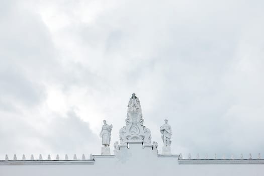 Sculptures at VDNH ("The Exhibition of achievements of national economy") in Moscow, Russia. Place for text.
