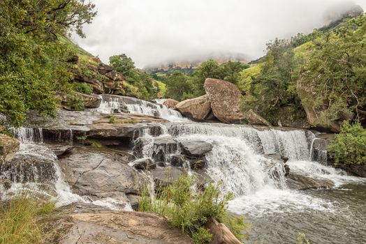 View of the Cascades in the Mahai River after heavy rains