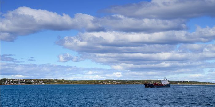 Massive tanker in the sea near Nova Scotia