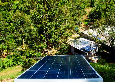 Small solar panel install on top of hill