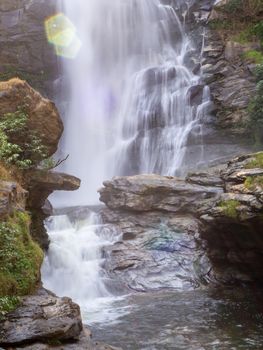 The Waterfall green forest river stream landscape