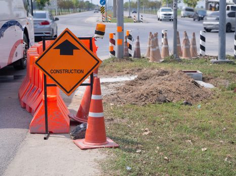 signs repairs road and worke