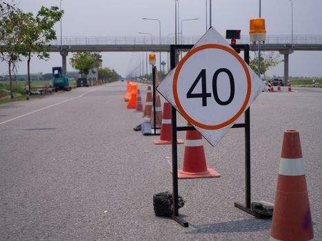 signs repairs road and worke