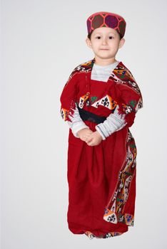 Cute little girl in Himachali traditional dress, Shimla, Himachal Pradesh.