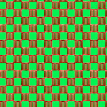 Seamless pattern with red heating radiator on a light green background. Modern style isometric concept.