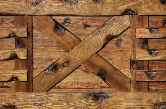 Old wooden table, texture of very old brown wood.