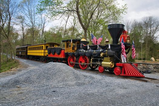 Elizabethtown, PA - April 2019: Abe Lincoln Funeral Train Re-Enactment