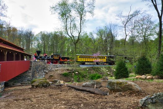 Elizabethtown, PA - April 2019: Abe Lincoln Funeral Train Re-Enactment