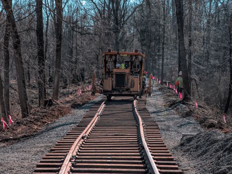New Rail Road Track on 1830's Right of Way