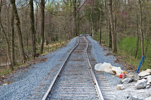 New Rail Road Track on 1830's Right of Way