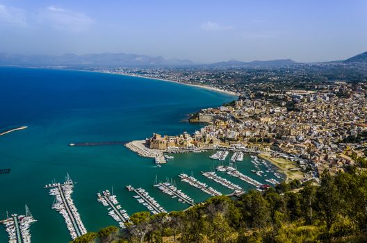 In Italy Sicily near Palermo you will find this old fishing port and new mooring of yachts