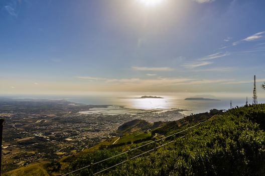 City of Trapani its salt collectors and the islands that surround it