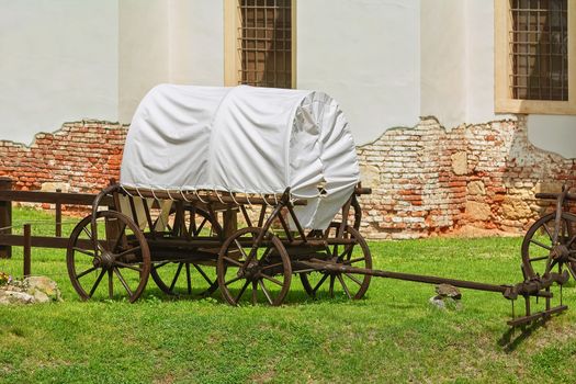 Covered Wagon in the Courtyard of Alba Carolina Citadel, Alba Iulia, Romania