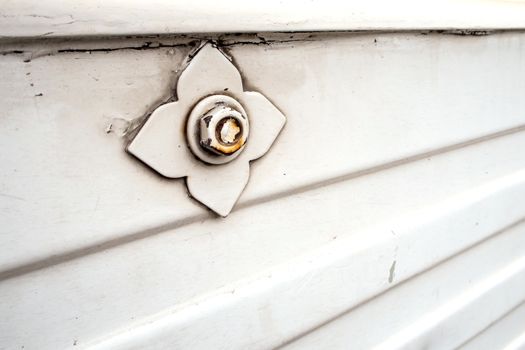 Decorative bolt at the pickup tray of truck