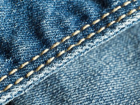 Close up to texture of Denim fabric