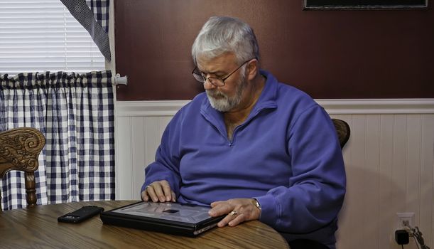 Senior Citizen Upset and Mad at Using a Computer and Technology Senior Citizen Upset and Mad at Using a Computer and Technology