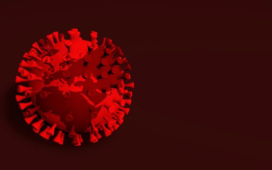 Coronavirus COVID-19 infection desease Europe Earth 3D isolated concept