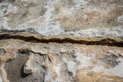 Oaxaca, Oaxaca / Mexico - 21/7/2018: Detail of the natural site of Hierve el agua in Oaxaca Mexico