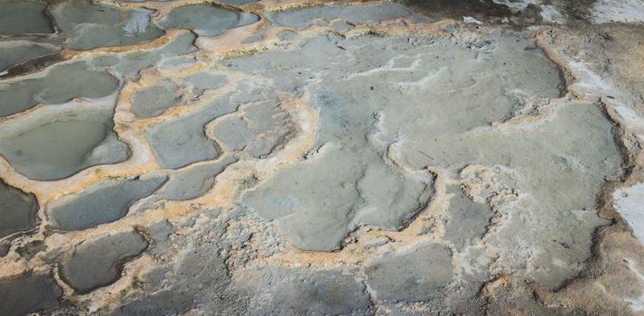 Oaxaca, Oaxaca / Mexico - 21/7/2018: Detail of the natural site of Hierve el agua in Oaxaca Mexico