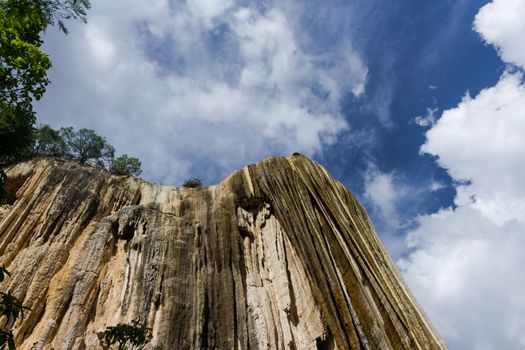 Oaxaca, Oaxaca / Mexico - 21/7/2018: Detail of the natural site of Hierve el agua in Oaxaca Mexico