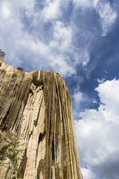 Oaxaca, Oaxaca / Mexico - 21/7/2018: Detail of the natural site of Hierve el agua in Oaxaca Mexico