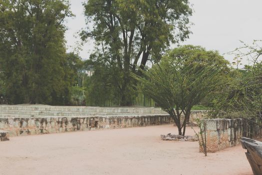 Oaxaca, Oaxaca / Mexico - 21/7/2018: Detail of the Ethnobotanic garden in Oaxaca Mexico