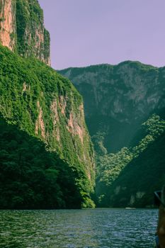 Detail photograph of Sumidero canyon in Chiapas Mexico