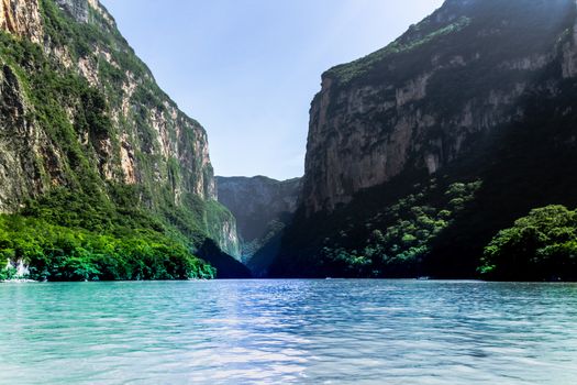 Detail photograph of Sumidero canyon in Chiapas Mexico