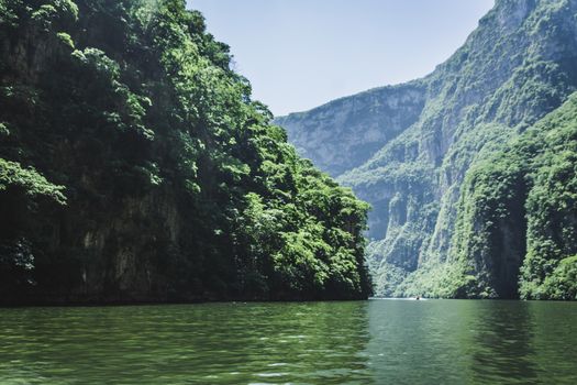 Detail photograph of Sumidero canyon in Chiapas Mexico