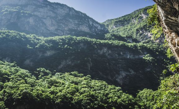 Detail photograph of Sumidero canyon in Chiapas Mexico