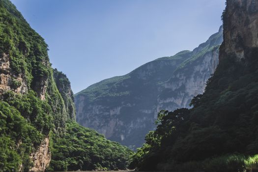 Detail photograph of Sumidero canyon in Chiapas Mexico