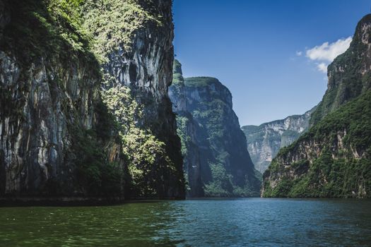 Detail photograph of Sumidero canyon in Chiapas Mexico