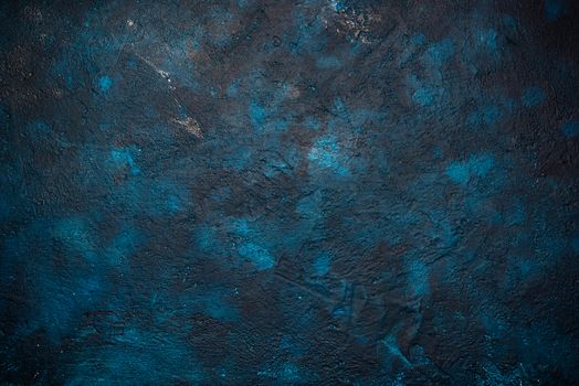 Concrete Painted Blue and Dark Background.