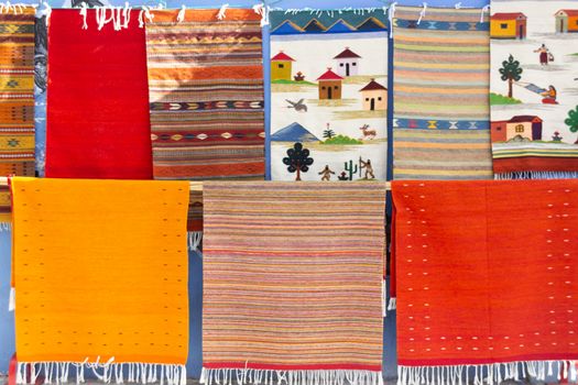 Oaxaca, Oaxaca / Mexico - 21/7/2018: (Traditional  indigenous fabrics of Oaxaca Mexico )