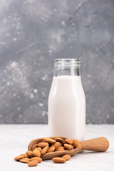 Alternative Non Dairy Almond Milk. Diet and Nutrition Concept.