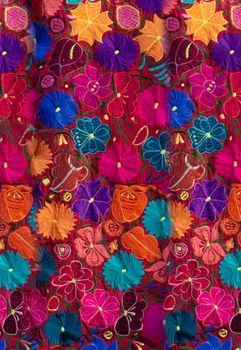 Oaxaca, Oaxaca / Mexico - 21/7/2018: (Traditional indigenous fabric from Oaxaca Mexico)