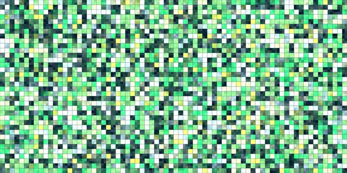 Light Green Tiling Colored Squares. Colorful mosaic texture. Bright filling geometric backdrop. Seamless Backgrounds.