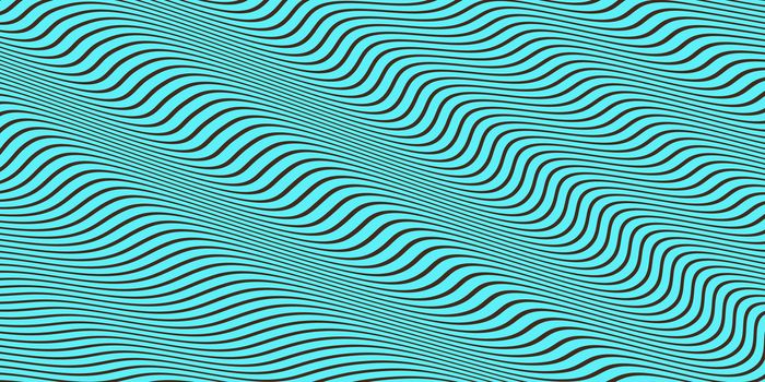 Deep Green Sea Seamless Hypnotic Waves Background. Stylish Colorful Ripples Texture. Dynamic Modern Backdrop.