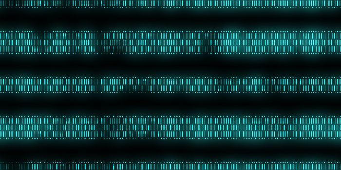 Blue Dna Data Code Background. Seamless Science Dna Data Code Output Sequence. Human Individuality Code Backdrops.
