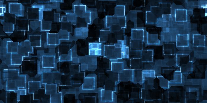 Dark blue cyberspace futuristic virtual background. Electrical digital lights pattern.