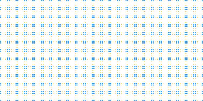Yellow Blue Cell Checks Background. Seamless Checkered Picnic Tablecloth Texture. Classic Plaid Geometric Checks.