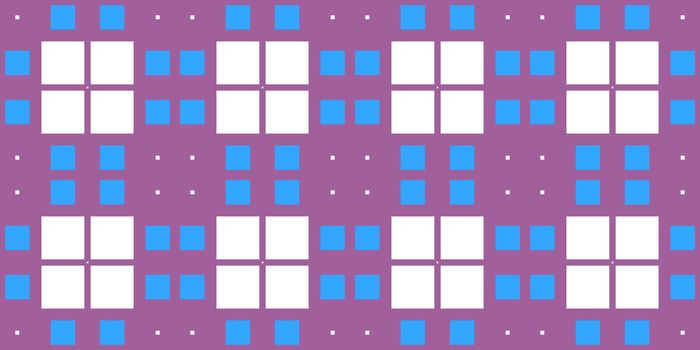 Purple Blue Cell Checks Background. Seamless Checkered Picnic Tablecloth Texture. Classic Plaid Geometric Checks.