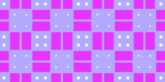 Violet Purple Cell Checks Background. Seamless Checkered Picnic Tablecloth Texture. Classic Plaid Geometric Checks.